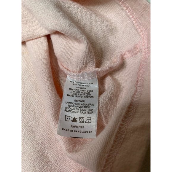 Miami Style Girls Pink Crop Panama City Beach Anchor Sleeveless Hoodie Medium - Picture 3 of 3